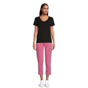 Time and Tru Women’s Cargo Pants in Rogue Red Size 6 Pink